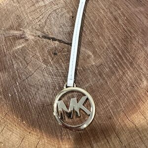 Gold and White MK Logo Bag 💼 charm
